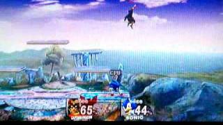 c.falcon (me) vs sonic (lv. 9 cpu)
