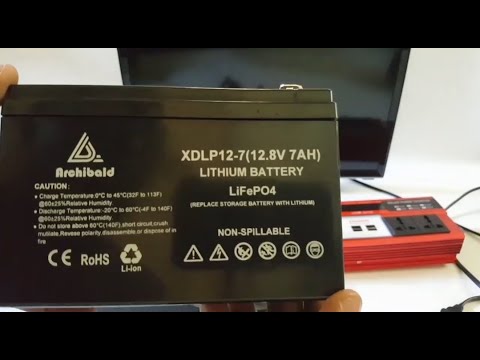 Testing 12V 7Ah Lifepo4 battery with TV and PS4