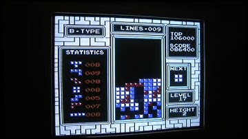 TETRIS NES NTSC B-type 17-2, complete 7 tetris