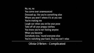 Olivia O'Brien - Complicated (Lyrics)