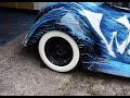 Painting car (vw wizard) in graffiti style. Bonkers design by Maniuko.