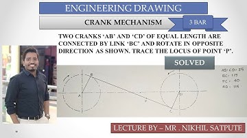Engineering Drawing | 3 Bar Mechanism | Easy Drawing Techniques | Learn with nikhil