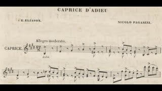 Video thumbnail of "Paganini - Farewell Caprice (Caprice d'Adieu) in E Major, Op. 67, MS. 68 (Sheet Music)"