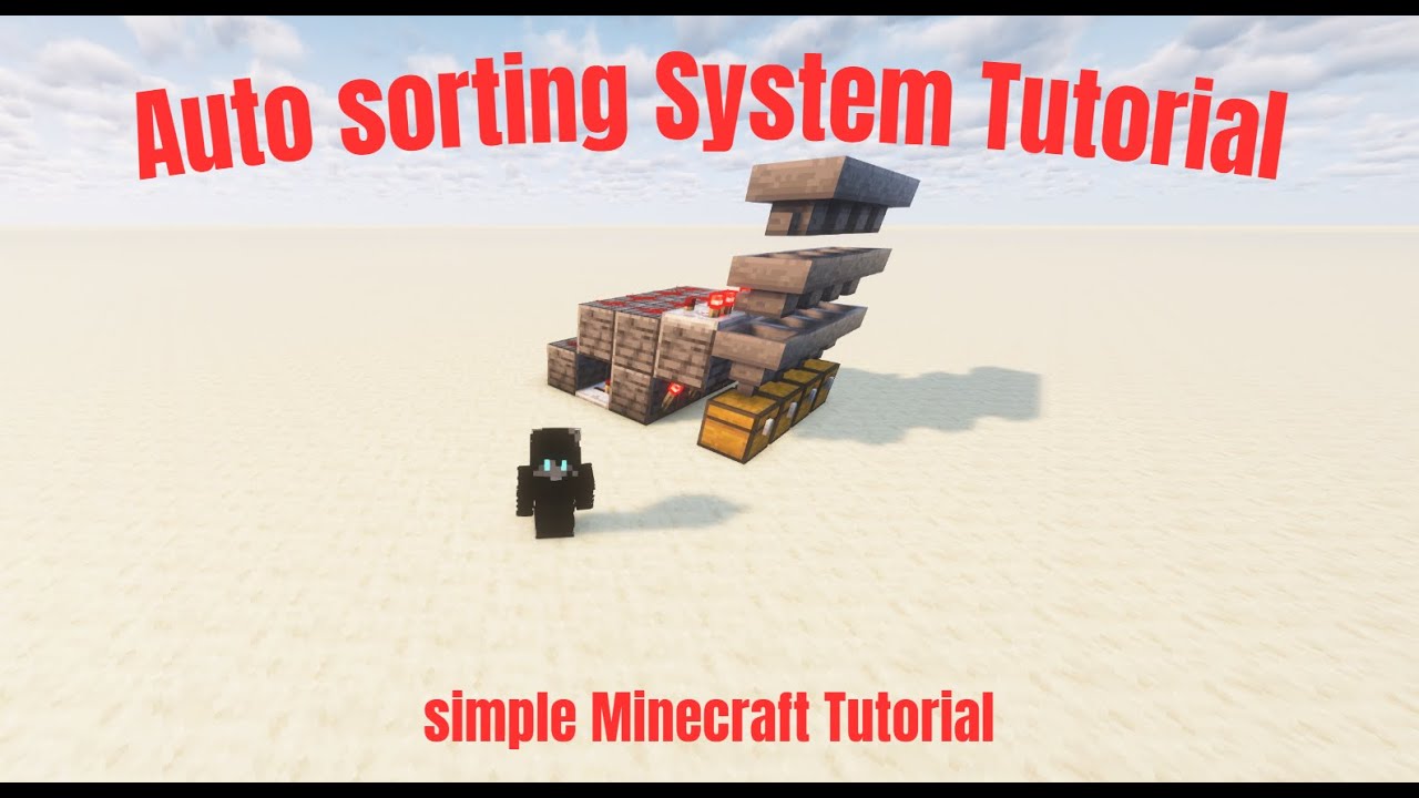 Minecraft Filter System Minecraft Automatic Item Filter System Tutorial (Easy Redstone) 1.21.11 ...