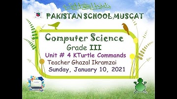 Grade 3: Computer Science: Unit # 4 KTurtle Commands