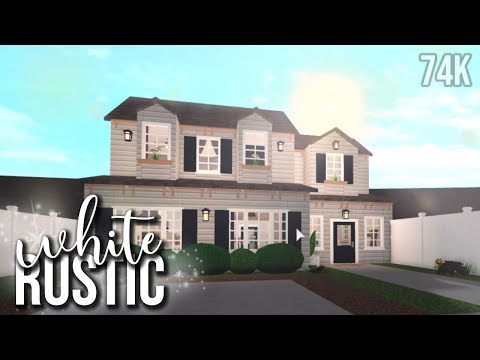 Bloxburg White Rustic Home 74k Speedbuild Youtube - roblox bloxburg rustic house