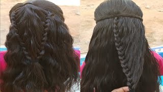 simple hairstyle for long hair for everyday | trending hairstyle video #trending #hairstyle #viral