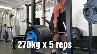 Age 61 - Rack Pulls with 270 kg hitting 5 reps