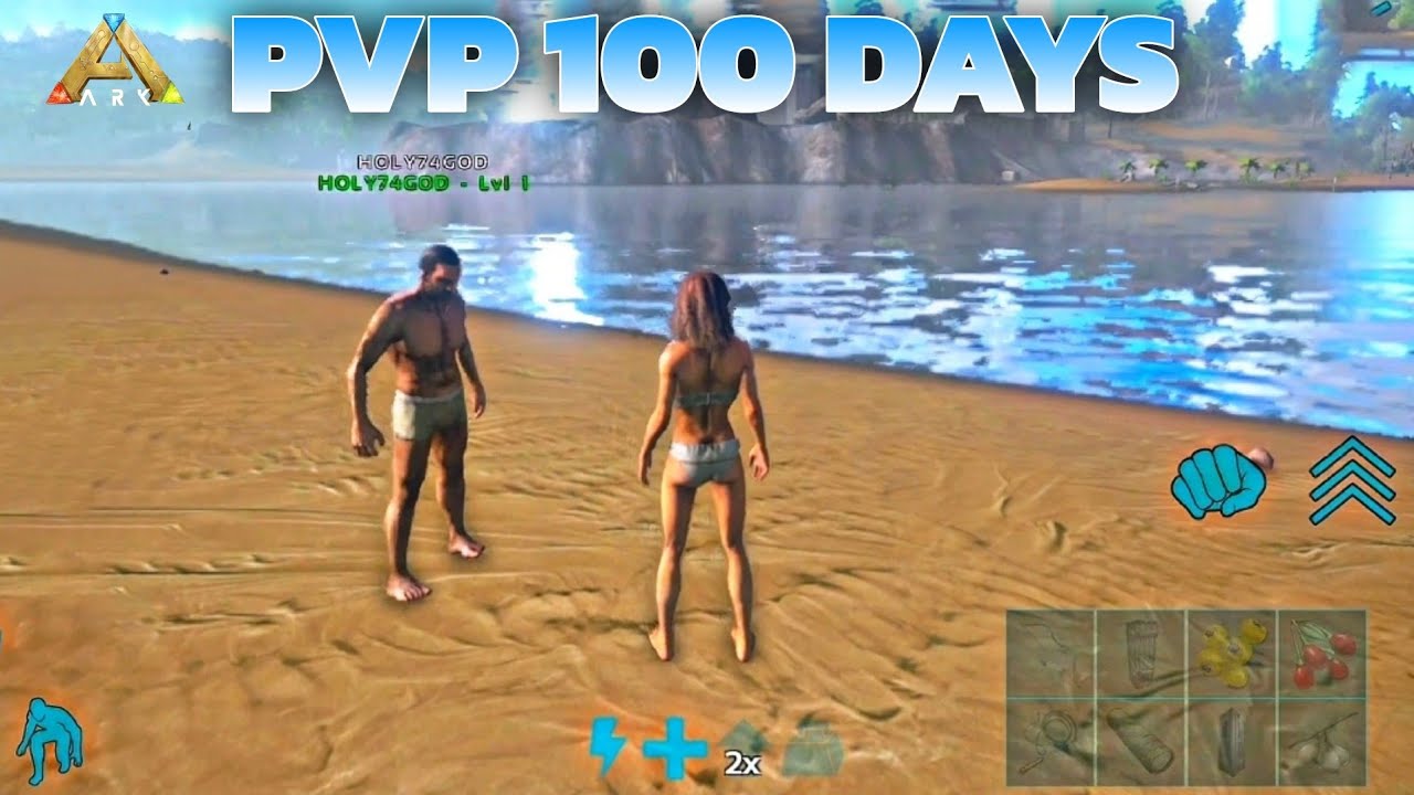 I SURVIVED 100 DAYS PVP ARK ULTIMATE MOBILE EDITION / TAMING  BASE UPDATED AND RAIDING