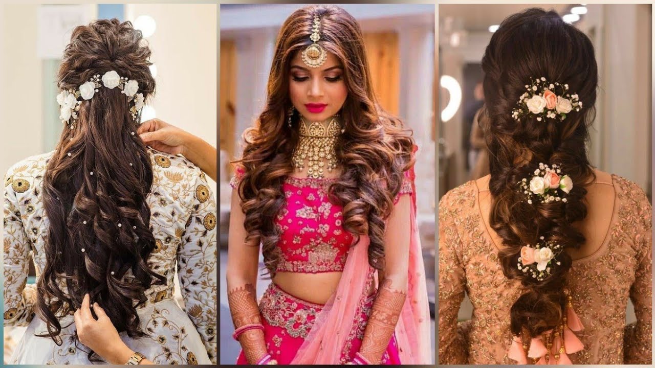 Hairstyles Ideas For Wedding Party/Hairstyles For Party Wear Dresses  Lehenga, Saree & Sharara - YouTube