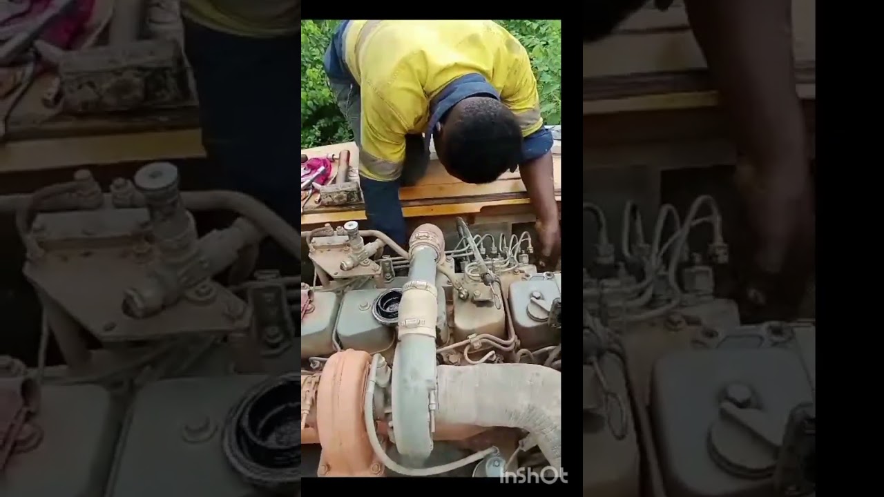 fixing of fuel pump of an excavator 