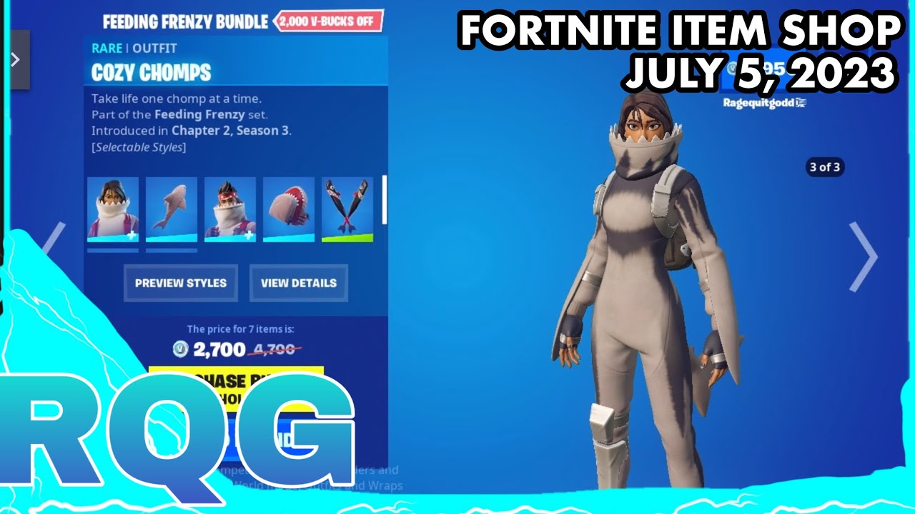 new-feeding-frenzy-bundle-fortnite-item-shop-july-5-2023-youtube