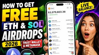 How to Get Free ETH & SOL Airdrops 😲💰 (Trust Wallet & MetaMask) 2026 screenshot 4