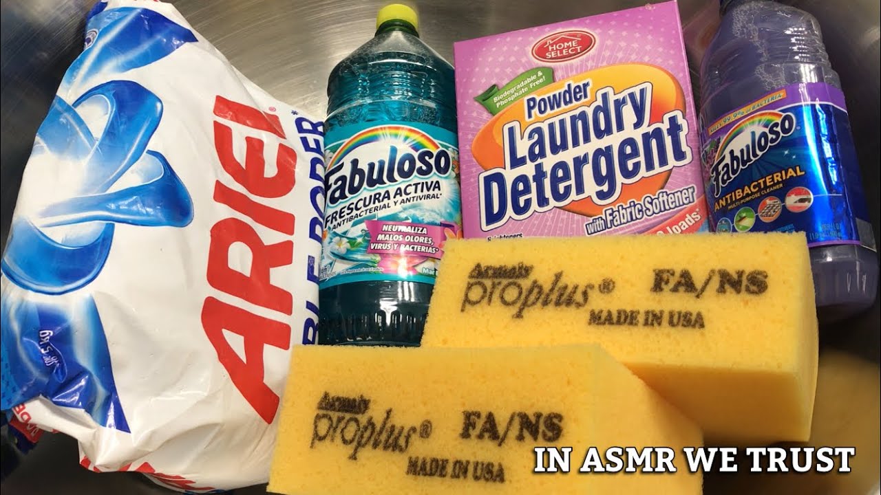 ASMR 🧺 Laundry Paste + Next Day Crystals 💎 Mexican Ariel & Mexican Fabuloso | New Block Grouts