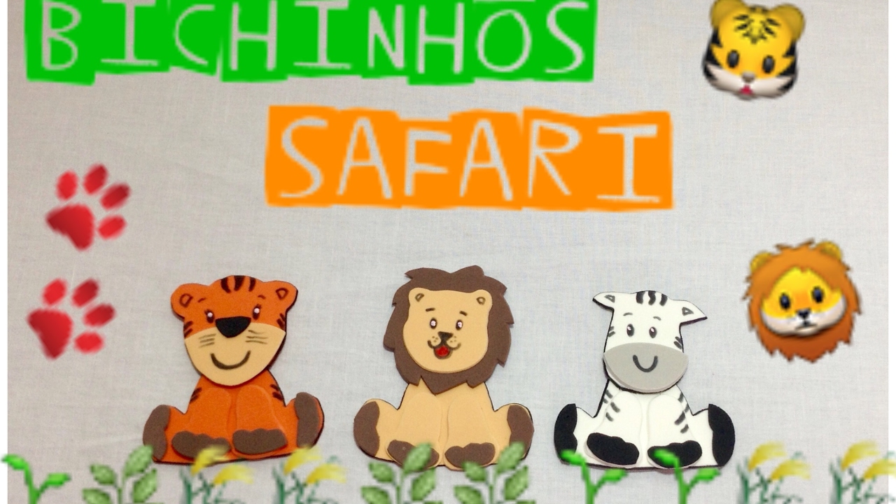 Bichinhos em EVA para decoraç u00e3o Safári #1 Iris Bihum YouTube Bichinhos Em Eva ~ Bichinhos em EVA para decoraç u00e3o Safári #1 Iris Bihum YouTube