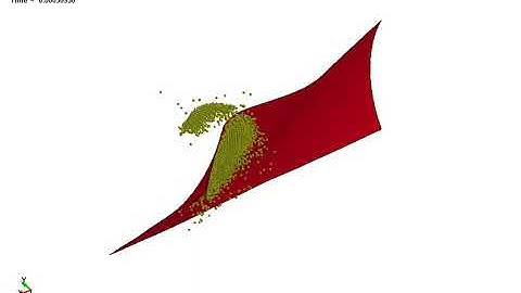 LS-DYNA Examples -  Impact of an idealized bird against a turbine blade