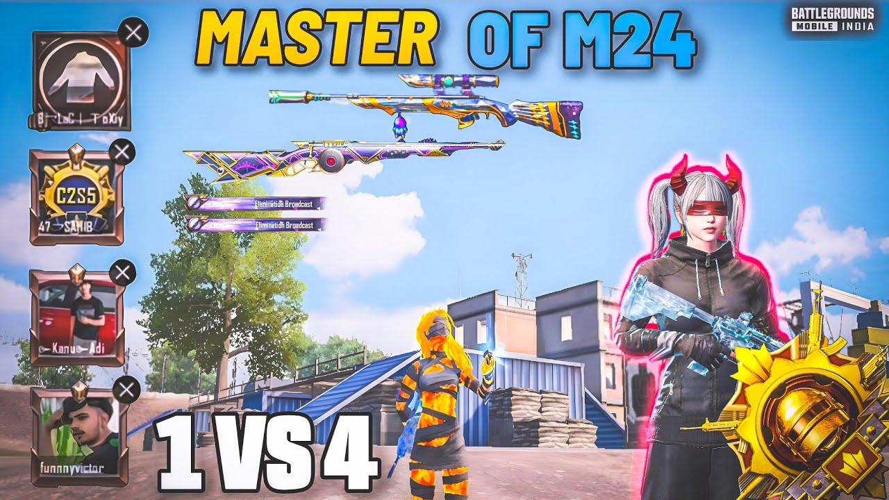 Omg!! NO DEATH in TDM with ONLY M24 🥵 😱BATTLE GROUND MOBILE INDIA 🫡🔥 ...