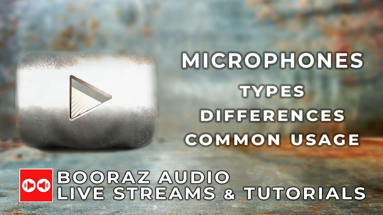 Booraz Audio Live Stream Series - EP 02 - Microphones - Types and common usages