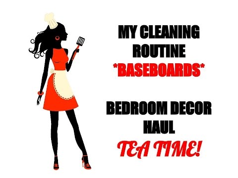 cleaning-routine-*baseboards*-~homegoods-master-bedroom-decor-haul~☕️tea-time☕️