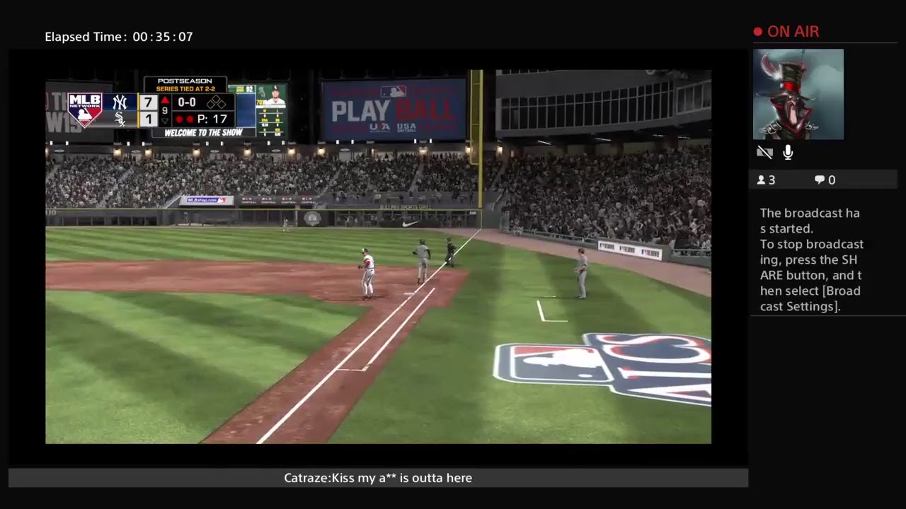 jetlee19's Live PS4 MLB 19 The Show createdNYY Players Franchise vs Celeberties All Stars 2022 ALCS5