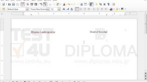 Insert two (2) tab stops: the first one in 0.5" with left alignment and the second one in 5.5"...