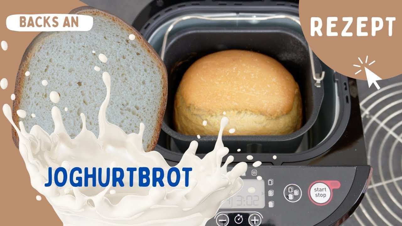 Ein Joghurtbrot Brotbackautomat-Rezept, das alle gebacken bekommen. Einfach zuzubereiten und lecker.