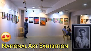 NATIONAL ART EXHIBITION IN INDORE || PAINTING EXHIBITION 🎨🖌️ || DHRUV VLOGS