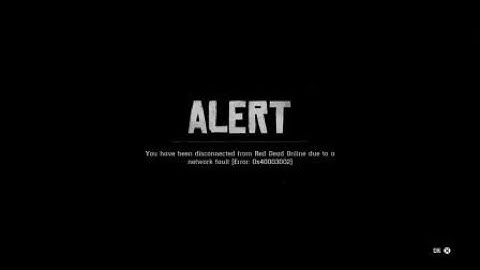 Red Dead Online error 0x40003002