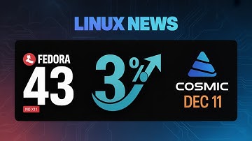 Fedora 43 komt met X11, Linux stijgt naar 3% op Steam en COSMIC DE is er!
