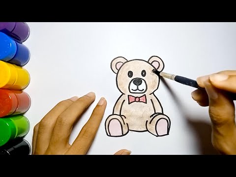 How To Draw Teddy Bear Easy And Cute | Menggambar teddy bear sederhana