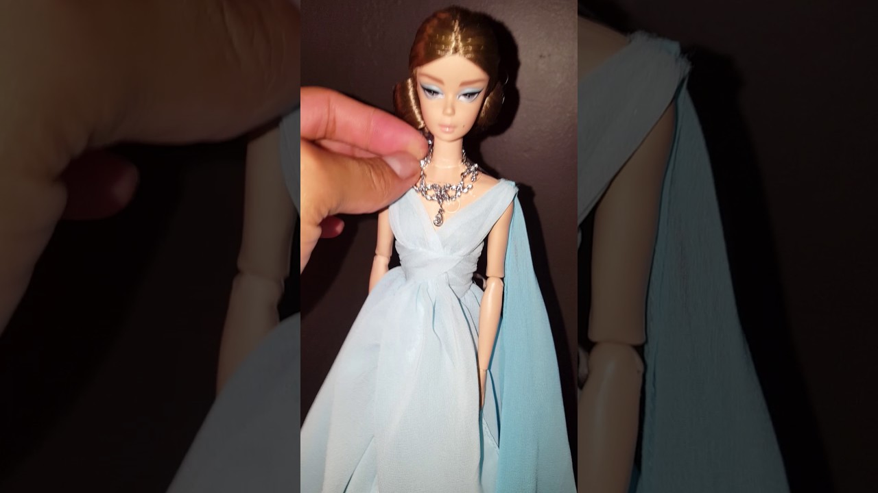 blue chiffon ball gown barbie