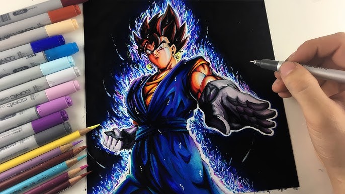 Super saiyan Blue Kaioken x20 Drawing Donkendo_Vazquez