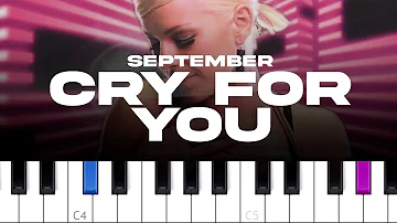September - Cry For You  (piano tutorial)