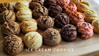 คุกกี้ไอศกรีม ice cream cookies พาทำคุกกี้ไอศกรีม 4รสชาติ ทำง่าย หอมอร่อย เข้มข้น  พร้อมคำนวณราคาขาย