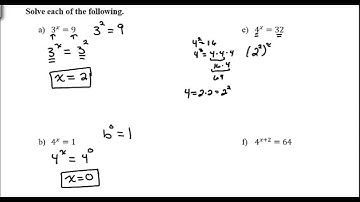 Solving Exponential Functions - 12.3