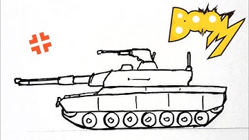How to draw a tank easy drawing | วาดรูปรถถังง่ายๆ