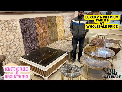 Gemstone Tables at Wholesale price Semi precious stone Tiger Eye, African Amethyst, Blue Agate,