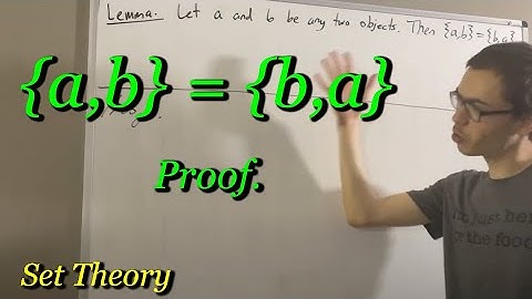 Prove that {a,b} = {b,a} (ILIEKMATHPHYSICS)
