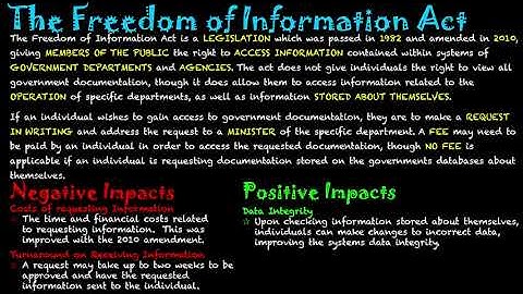 Social & Ethical Issues: Freedom of Information Act