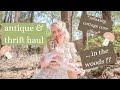 relaxing antique and thrift haul *in the woods* 🌿🍄🌸