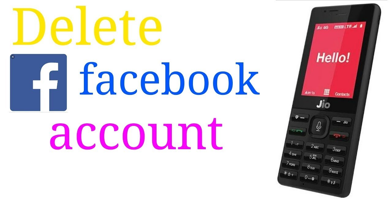 how to delete facebook acount in jio phone