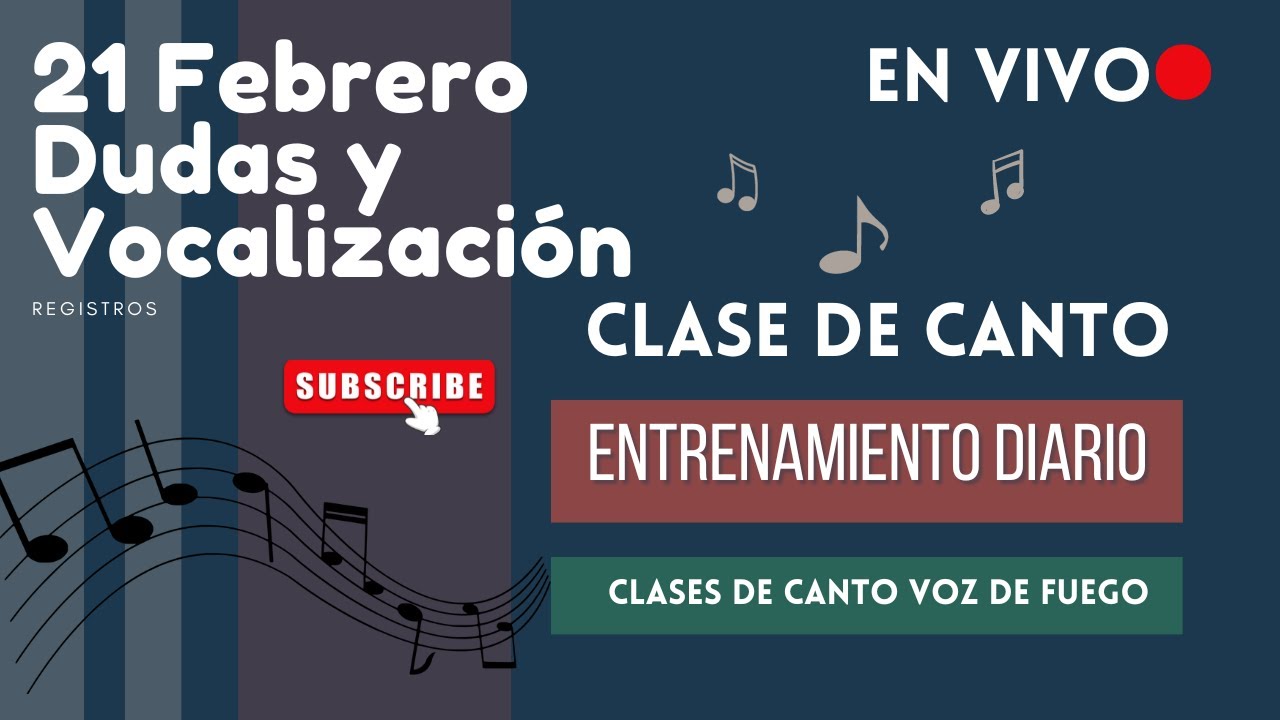 DUDAS y Vocalización | Entrenamiento Vocal | Clases de Canto | Técnicas ...