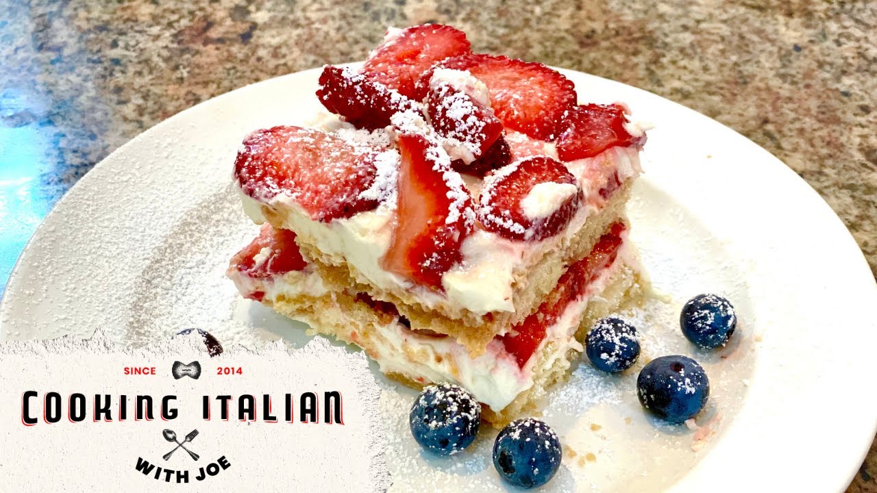 Strawberry Tiramisu Cooking Italian with Joe