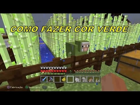 Como fazer corante verde no Minecraft