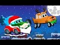 santa claus is coming down the chimney  | Zeek And Friends Car Song For Kids