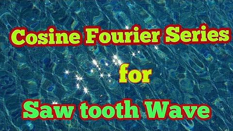 Cosine Fourier Series in Tamil