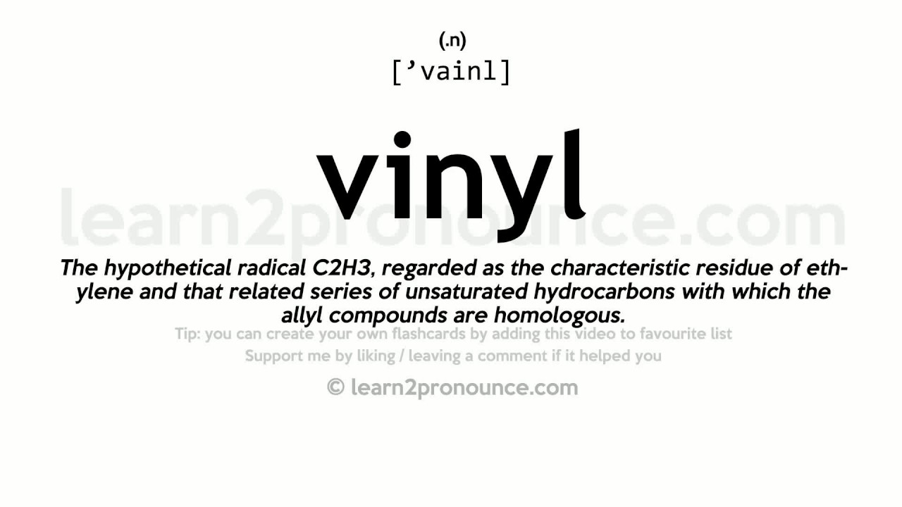 Vinyl and definition - YouTube