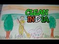 Drawing tutorial : Drawing on swachh bharat | clean india drawing [creative ideas]