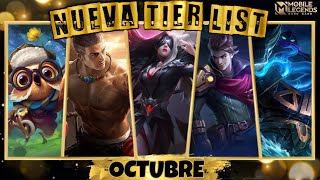 NUEVA TIER LIST OCTUBRE 2022🤗👌/¿Cuales Son Los Mejores Héroes Del Meta? /Parche 1.7.20/ MLBB