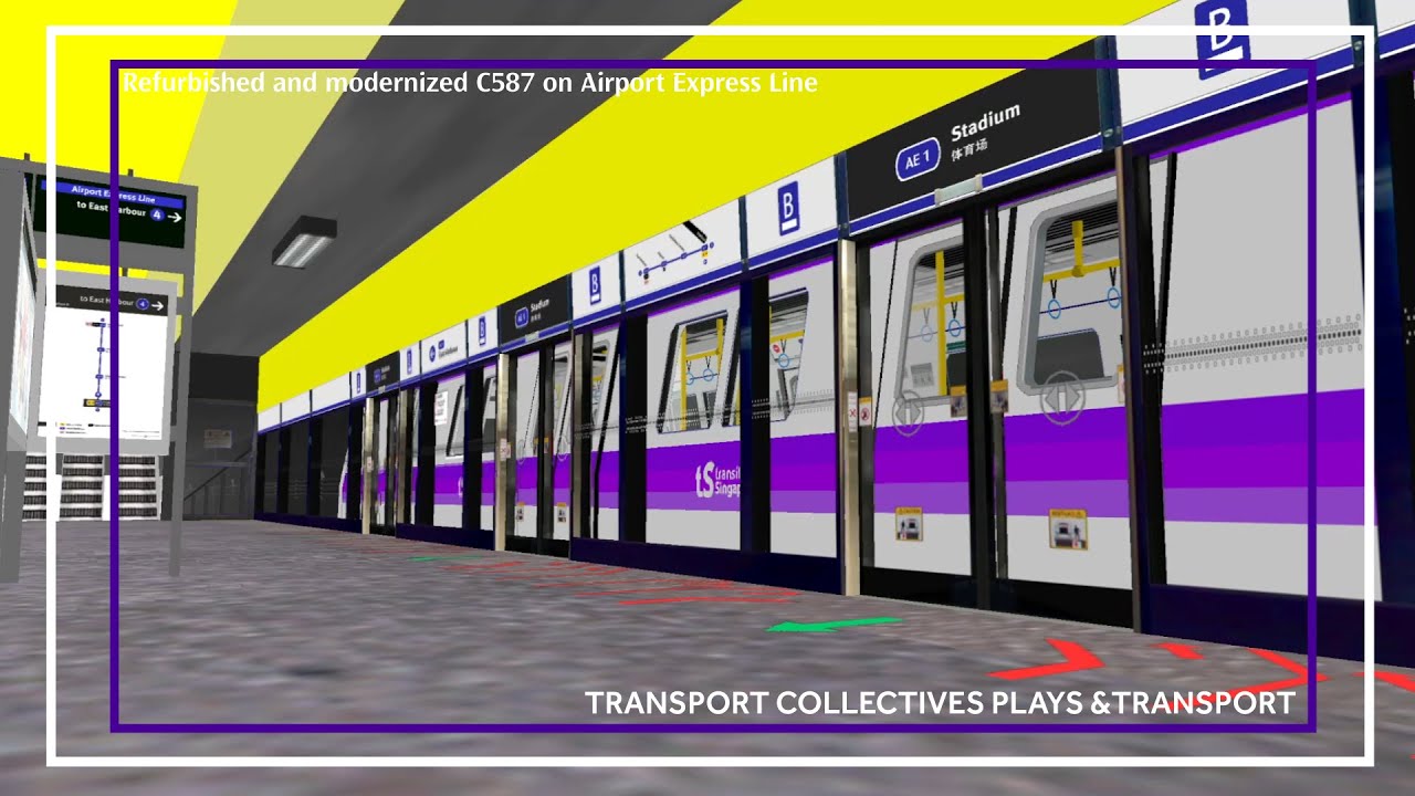 OpenBVE  - C587 on Airport Express Line  (Fictional)